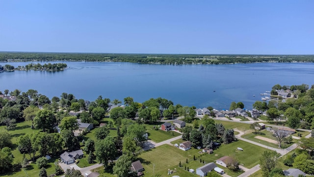 11382 N Biscayne Ln, Cromwell, IN 46732 - aerial view of residential area with a large body of water