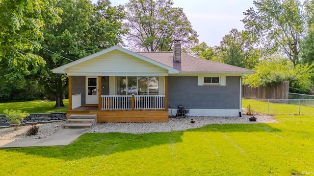 820 N Horton St, Marion, IN 46952 - back of house with a porch and a chimney