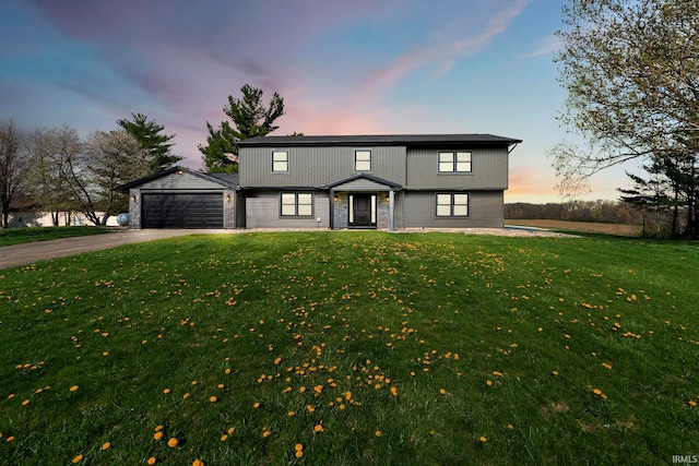11136 N 200 W, Ossian, IN 46777 - colonial home with an attached garage, driveway, and a front yard