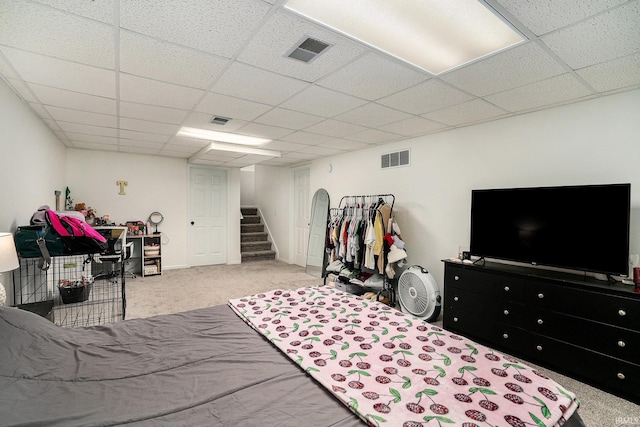 58201 Windsong Dr, Elkhart, IN 46517 - carpeted bedroom with a drop ceiling