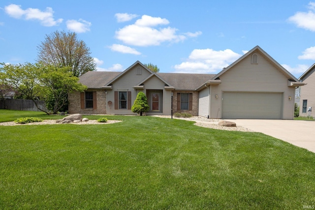 61587 Brompton Rd, South Bend, IN 46614 - ranch-style home with an attached garage, concrete driveway, and roof with shingles