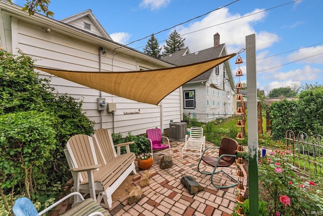 1712 High St, Fort Wayne, IN 46808 - view of patio / terrace with central AC