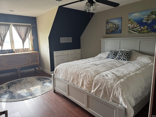 5533 N 150 Rd E, Urbana, IN 46990 - bedroom featuring wood finished floors, ceiling fan, and baseboards