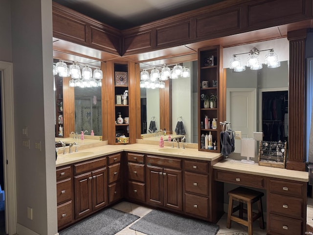 5533 N 150 Rd E, Urbana, IN 46990 - full bath featuring double vanity and tile patterned flooring