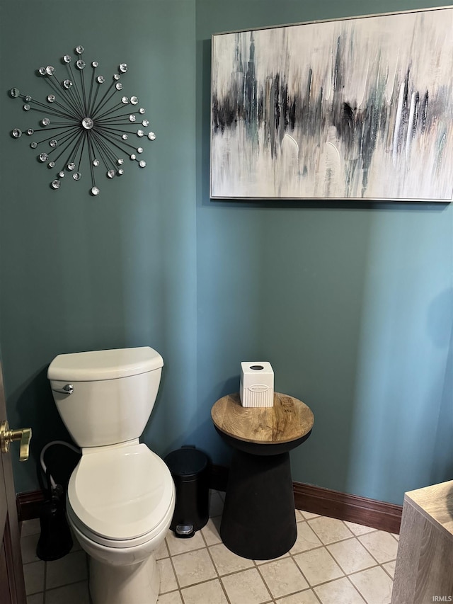 5533 N 150 Rd E, Urbana, IN 46990 - bathroom featuring toilet, tile patterned flooring, and baseboards