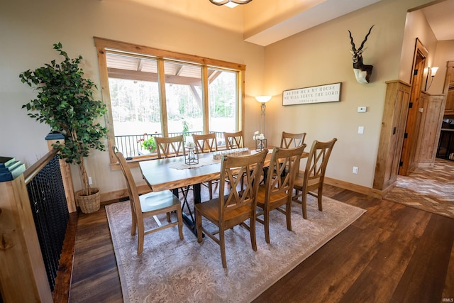 8615 W 450 S, Hudson, IN 46747 - dining room with wood finished floors and baseboards