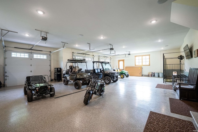 8615 W 450 S, Hudson, IN 46747 - garage with recessed lighting and a garage door opener