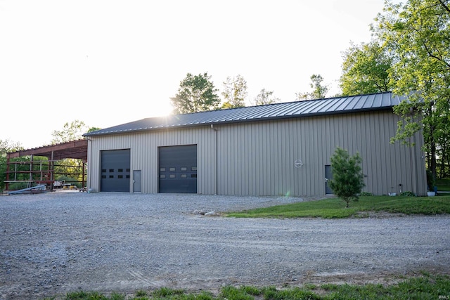 8615 W 450 S, Hudson, IN 46747 - view of outdoor structure featuring gravel driveway
