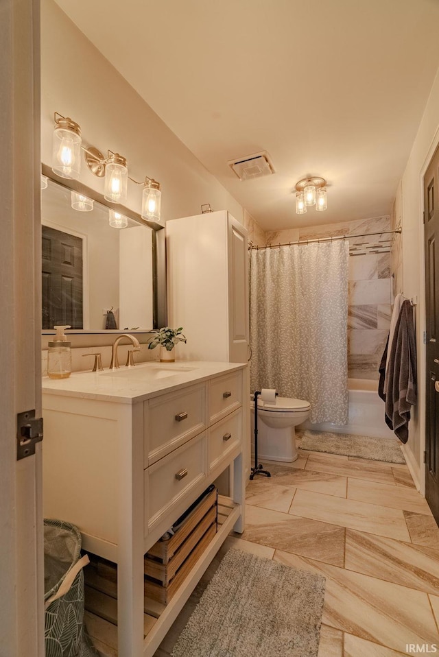 36 Jacks St, Gas City, IN 46933 - bathroom featuring toilet, vanity, and a shower with curtain
