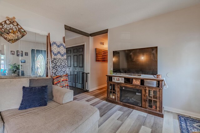 36 Jacks St, Gas City, IN 46933 - living area featuring wood finished floors and baseboards