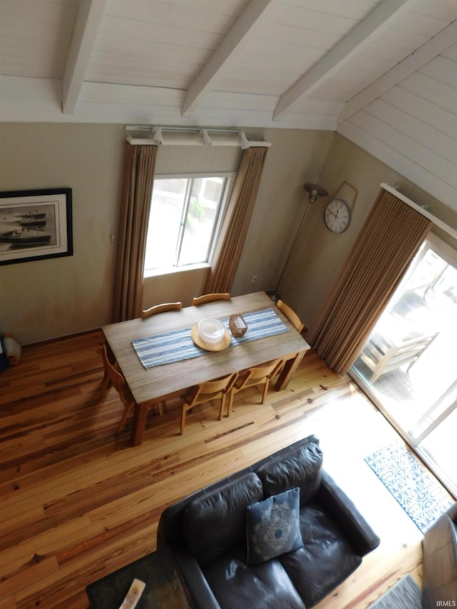 9381 E Promontory Point Dr, Syracuse, IN 46567 - dining area with wood finished floors