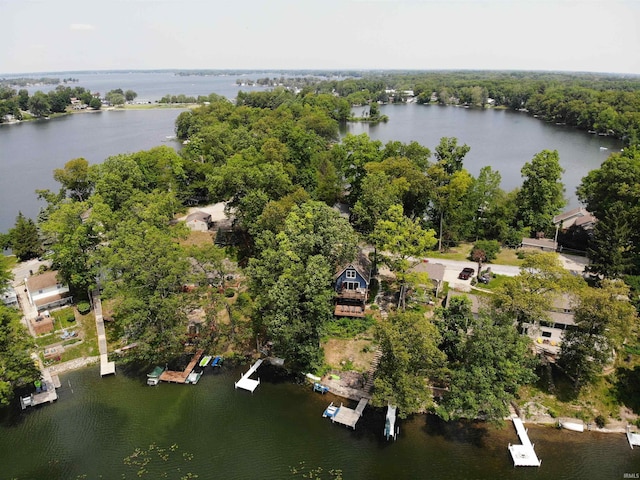 9381 E Promontory Point Dr, Syracuse, IN 46567 - bird's eye view of a large body of water