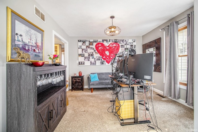 55705 Sichuan Dr, Osceola, IN 46561 - home office featuring healthy amount of natural light, carpet, and baseboards