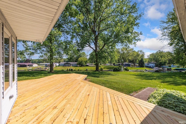 4294 E Defreese Rd, Syracuse, IN 46567 - wooden terrace with a lawn