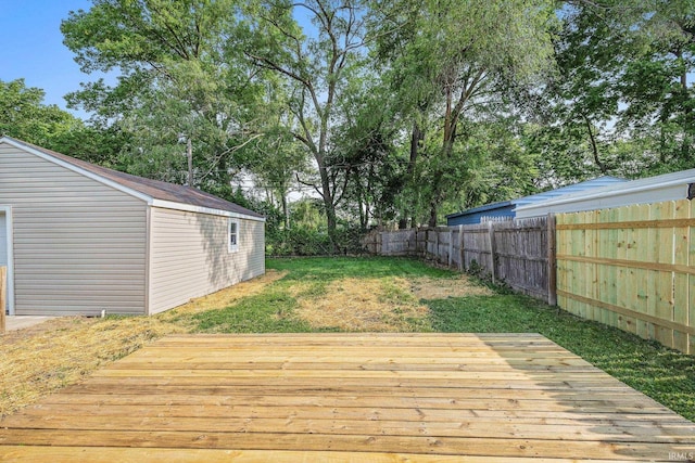 1008 Beck Ln, Lafayette, IN 47909 - wooden deck with view of scattered trees