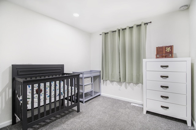 61156 Old Spanish Trl, South Bend, IN 46614 - carpeted bedroom featuring baseboards, recessed lighting, and a nursery area