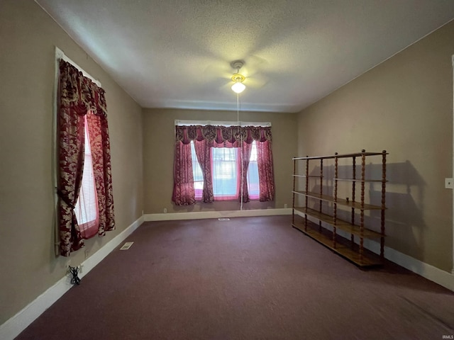 607 N 10th St, Vincennes, IN 47591 - empty room featuring carpet, baseboards, and a textured ceiling