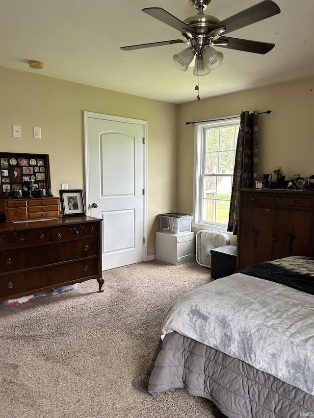 1406 Hillcrest Rd, Bedford, IN 47421 - carpeted bedroom featuring ceiling fan