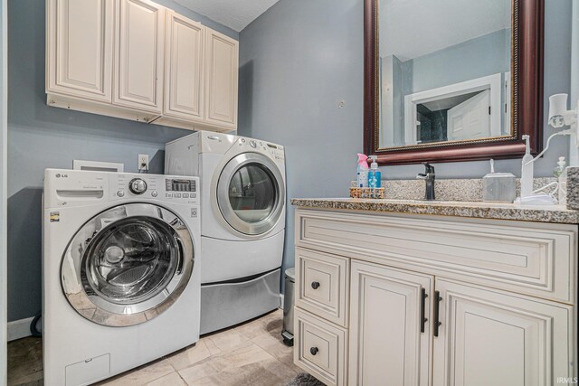 407 N Front St, North Manchester, IN 46962 - washroom featuring washing machine and clothes dryer and cabinet space