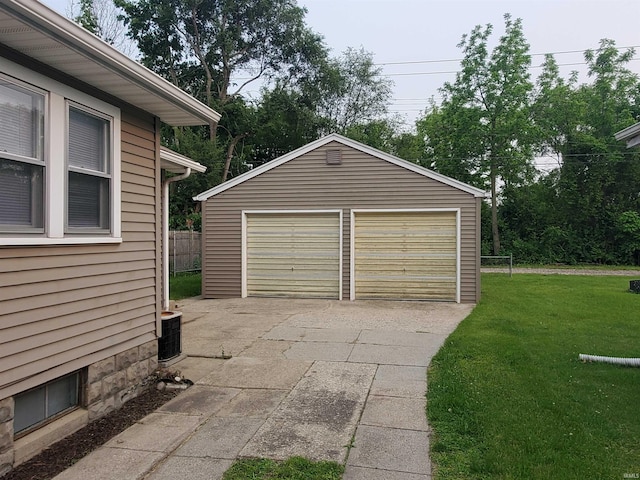 1005 E 4th St, Mishawaka, IN 46544 - detached garage with central AC unit