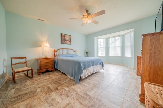 1843 Valley View Dr, Kokomo, IN 46902 - bedroom with baseboards and ceiling fan