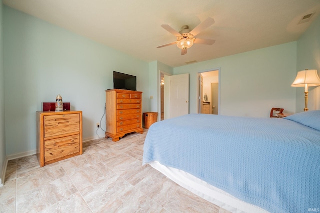1843 Valley View Dr, Kokomo, IN 46902 - bedroom featuring a ceiling fan and baseboards