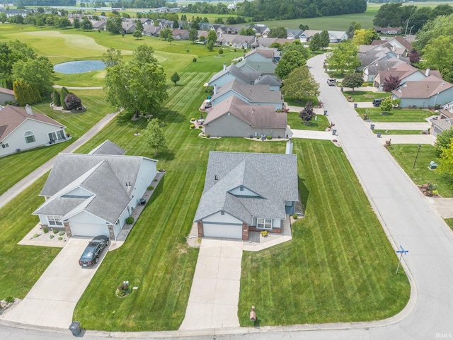 1843 Valley View Dr, Kokomo, IN 46902 - aerial perspective of suburban area featuring a large body of water and a golf course