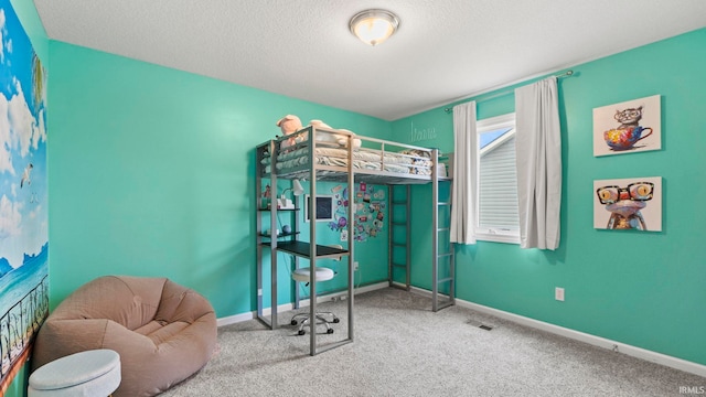 12946 Magnolia Creek Trl, Fort Wayne, IN 46814 - bedroom with carpet, baseboards, and a textured ceiling