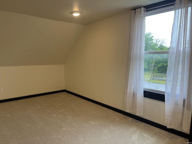 1302 Linden Ave, South Bend, IN 46628 - additional living space featuring carpet flooring, plenty of natural light, vaulted ceiling, and baseboards
