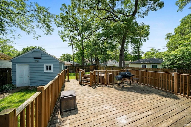 2217 Inglewood Pl, South Bend, IN 46616 - deck with a fenced backyard and grilling area