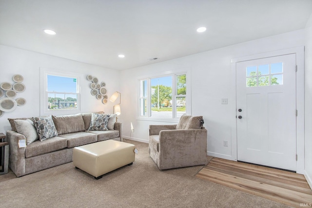200 Johnson St, Elkhart, IN 46516 - carpeted living room featuring healthy amount of natural light, recessed lighting, and baseboards