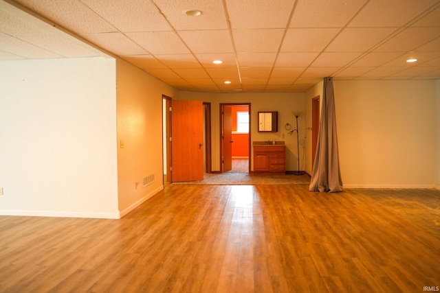 7458 E Lincolnway Rd, Columbia City, IN 46725 - empty room with light wood-style floors, recessed lighting, and baseboards