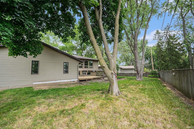 1708 Canterbury Dr, Elkhart, IN 46514 - view of yard with a wooden deck