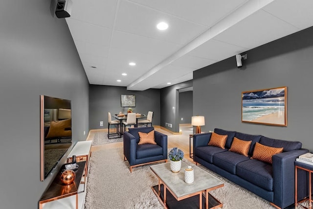 9529 Skipjack Cv, Fort Wayne, IN 46835 - living area with wood finished floors, recessed lighting, and baseboards