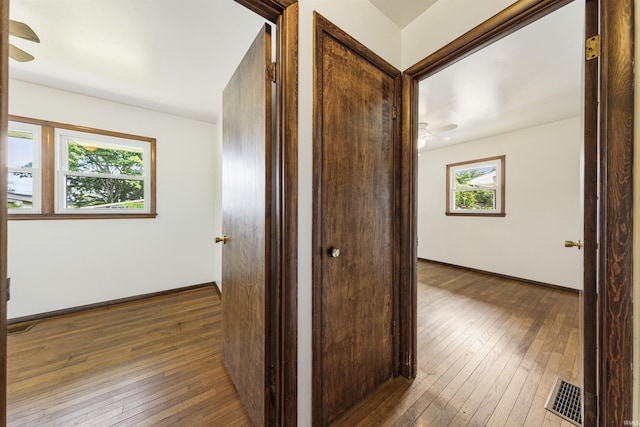 1209 E Water St, Mount Vernon, IN 47620 - hall featuring hardwood / wood-style floors and baseboards