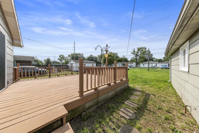 1209 E Water St, Mount Vernon, IN 47620 - wooden terrace with a lawn