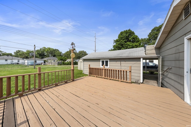 1209 E Water St, Mount Vernon, IN 47620 - wooden deck featuring a lawn