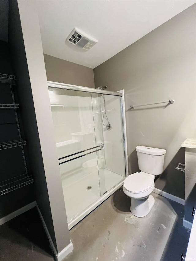 9987 Rainbow Falls Ln, Fishers, IN 46037 - full bath with a stall shower, toilet, and baseboards
