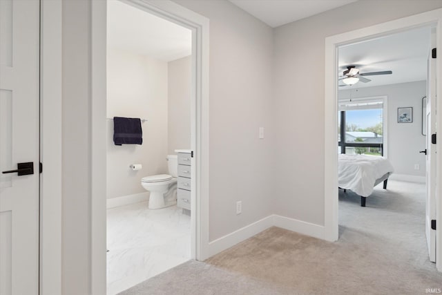 316 S Saint Peter St Unit 7, South Bend, IN 46617 - hall with baseboards and light carpet