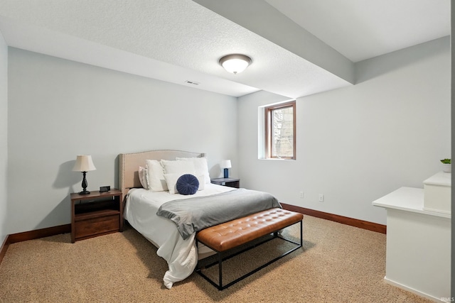 16265 Gemma Pass, Huntertown, IN 46748 - bedroom with baseboards, light carpet, and a textured ceiling