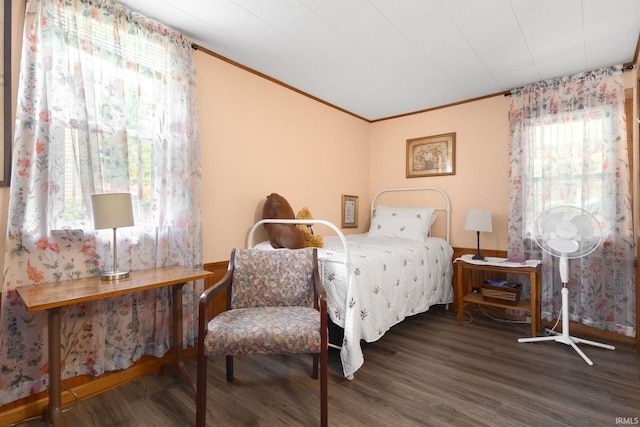 913 Cedar St, Elkhart, IN 46514 - bedroom featuring wood finished floors and ornamental molding
