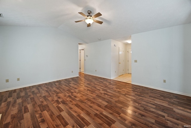 1888 Halyard Ct, West Lafayette, IN 47906 - unfurnished room featuring wood finished floors, a ceiling fan, baseboards, and vaulted ceiling