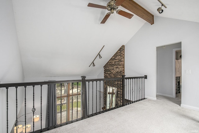 15711 Durham Way, Granger, IN 46530 - corridor with track lighting, carpet, and baseboards