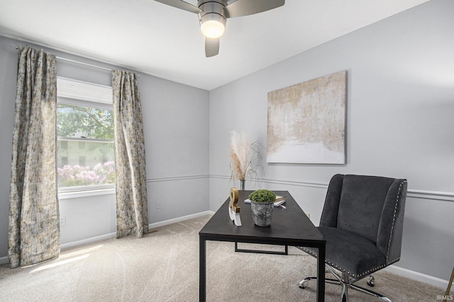 15711 Durham Way, Granger, IN 46530 - carpeted office space featuring baseboards and a ceiling fan