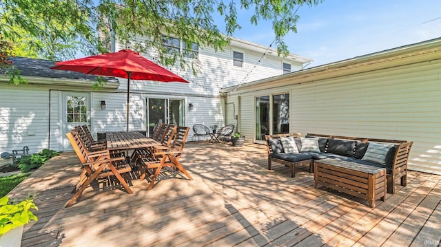 1229 Dell Cove Dr, Fort Wayne, IN 46804 - deck with an outdoor living space and outdoor dining space