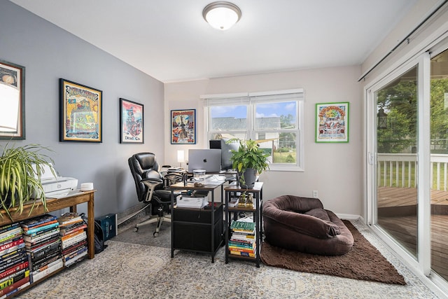 5206 Windfall Ct, South Bend, IN 46619 - office area with plenty of natural light and baseboards