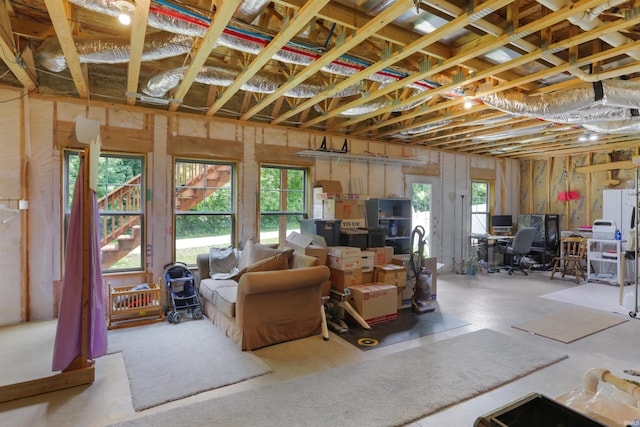 810 Tawny Dr, Evansville, IN 47712 - below grade area with an office area