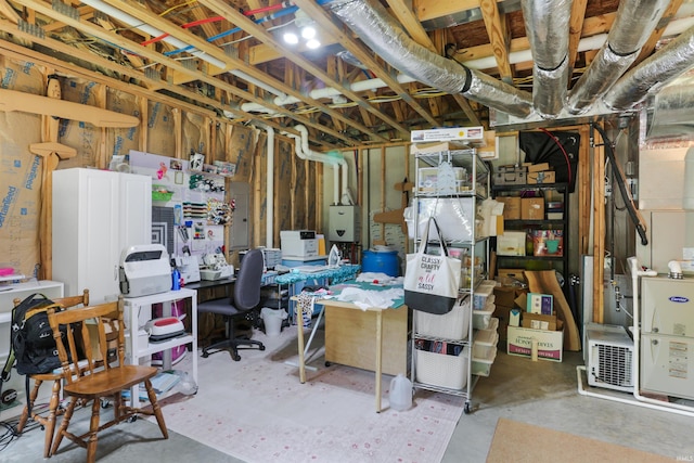 810 Tawny Dr, Evansville, IN 47712 - unfinished basement featuring electric panel and an office area