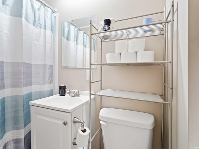 254 Forrest Ave, Wabash, IN 46992 - bathroom featuring vanity, toilet, and a shower with shower curtain