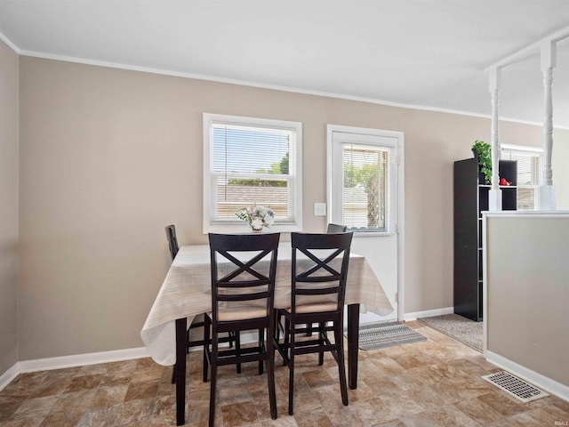 254 Forrest Ave, Wabash, IN 46992 - dining space with ornamental molding and baseboards